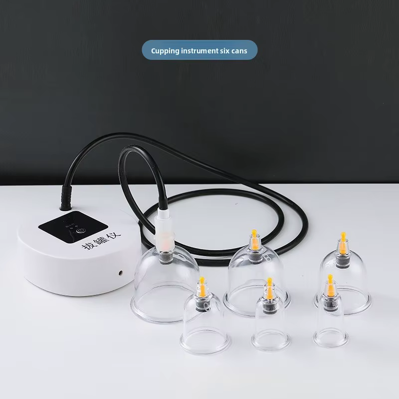 Masseur électrique à ventouses sous vide avec 6/12 tasses, fonction de chauffage par aspiration pour