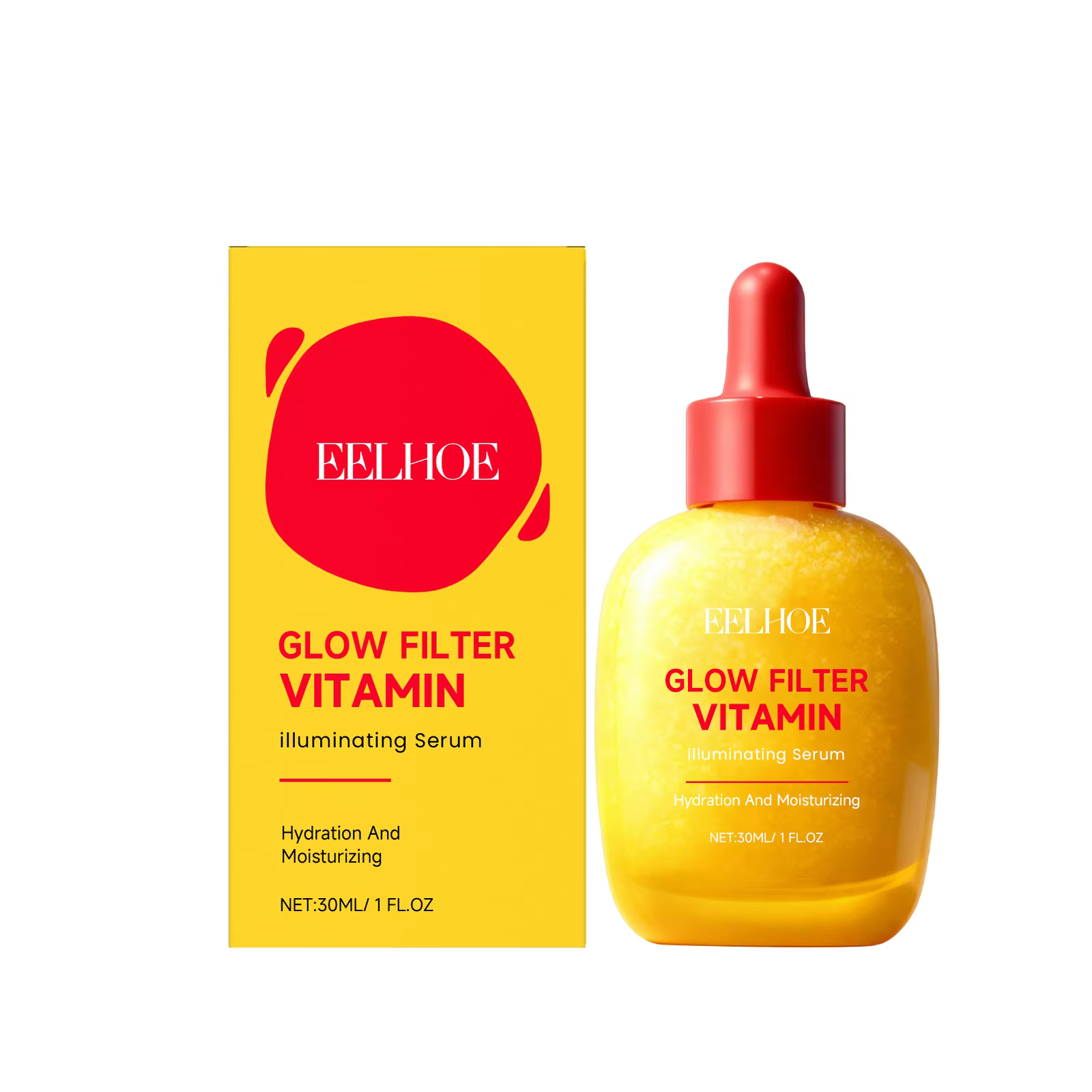Ensemble Sérum et Crème Illuminants à la Vitamine Glow Filter 30ml Sérum + 50g Crème, Duo Éclairciss
