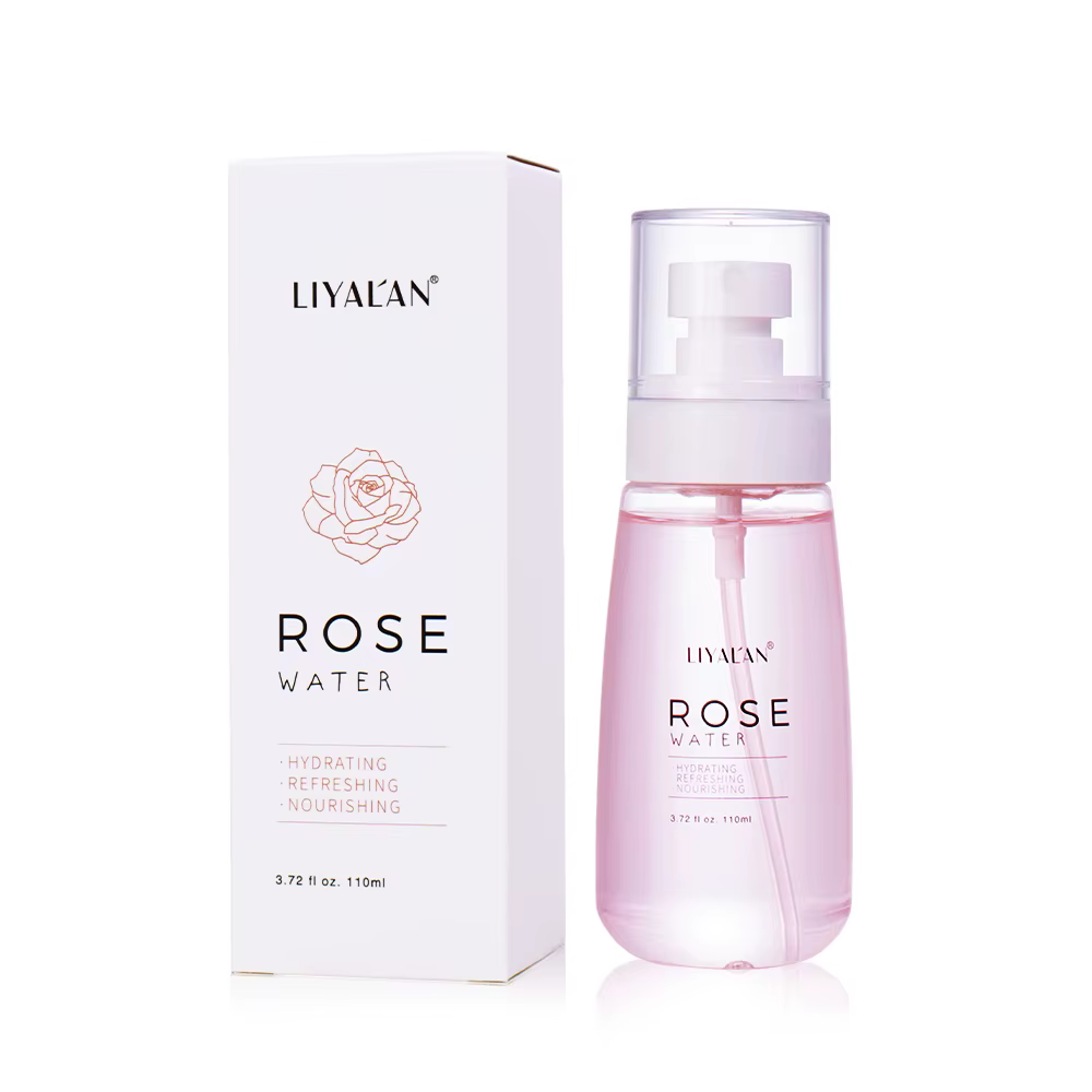 Eau de rose LIYALAN pour le visage, soin hydratant apaisant et raffermissant pour peaux sèches, brum