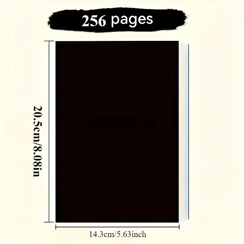 Bloc-notes A5 256 pages, carnet de croquis vierge, carnet de notes, journal scolaire, papeterie util