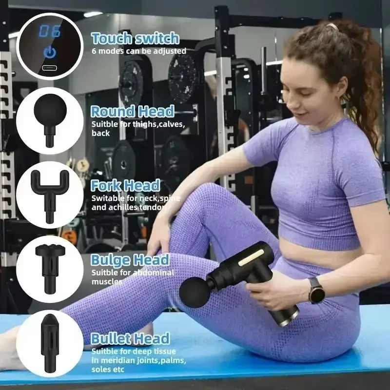 USB Mini pistolet de Massage Fascia Machine Relaxation musculaire pistolet vibrant tige Massage équi