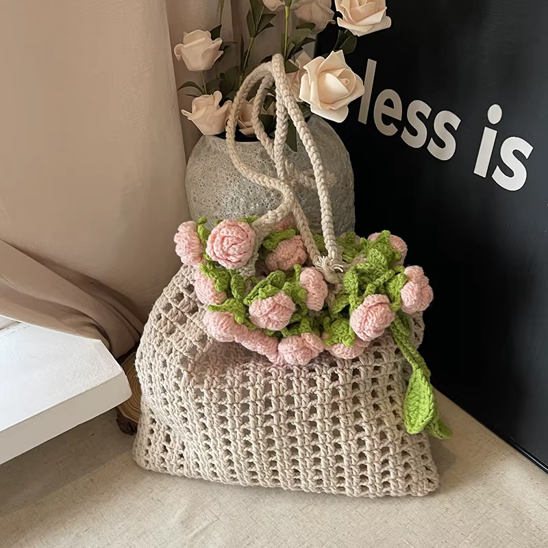 Sacs de créateurs de marque pour femmes 2025 sac à bandoulière tricoté à la main de luxe sacs à main