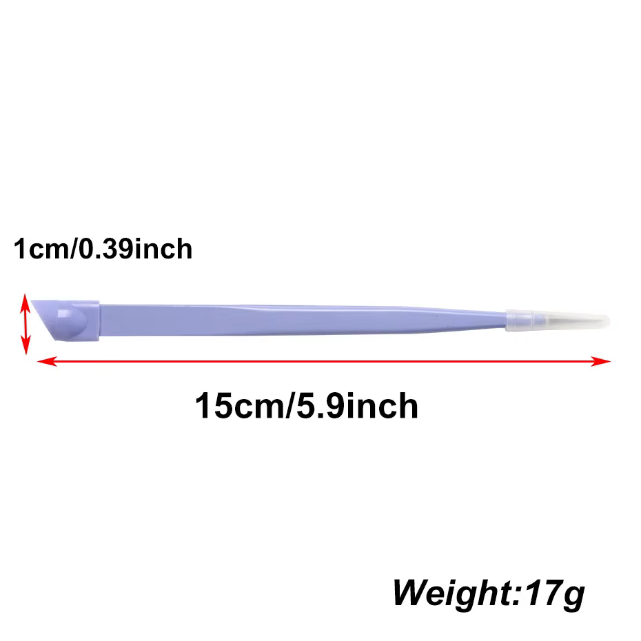 Pincettes à ongles violettes Double face, tête de pressage en Silicone, autocollants, outils de manu