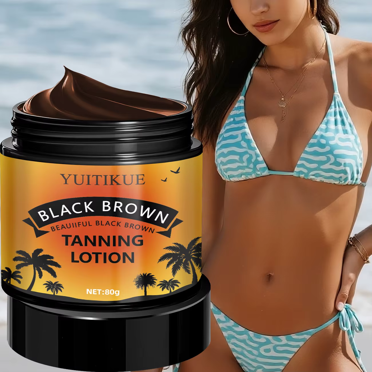 YUITIKUE Get Summer Color Lotion bronzante rapide sans soleil 80g - Hydratant et hydratant, pour tou