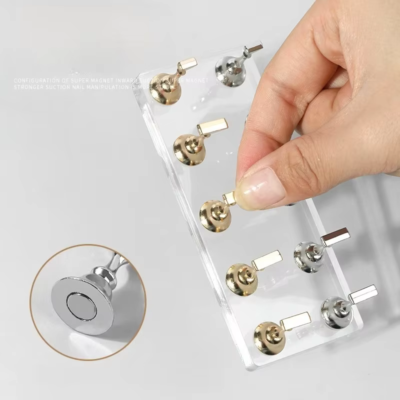 Support magnétique Transparent pour faux ongles Aurora, 10/5 pièces, présentoir à pression pour pein