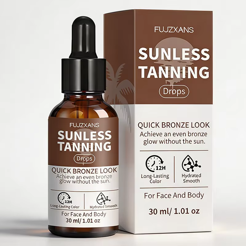 Gouttes autobronzantes 30 ml pour un éclat instantané et un bronzage du visage et du corps, formule