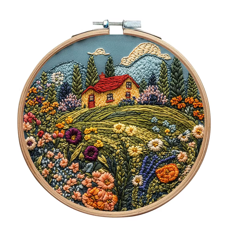 Nouveau Kit de broderie Original, Kit de matériel en tissu fait à la main, aiguille et fil créatifs 