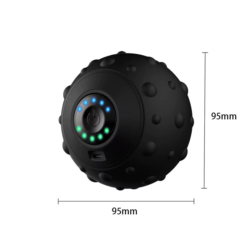 Balle de massage vibrante rechargeable à 5 vitesses, masseur portable en forme d'arachide, rouleau e