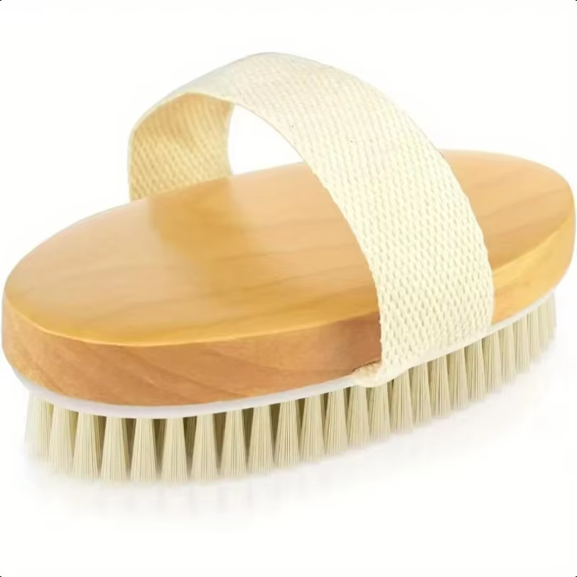 Brosse pour le corps 2 en 1, poils naturels, dissolvant de peau morte, Anti-Cellulite, exfolie la Ci