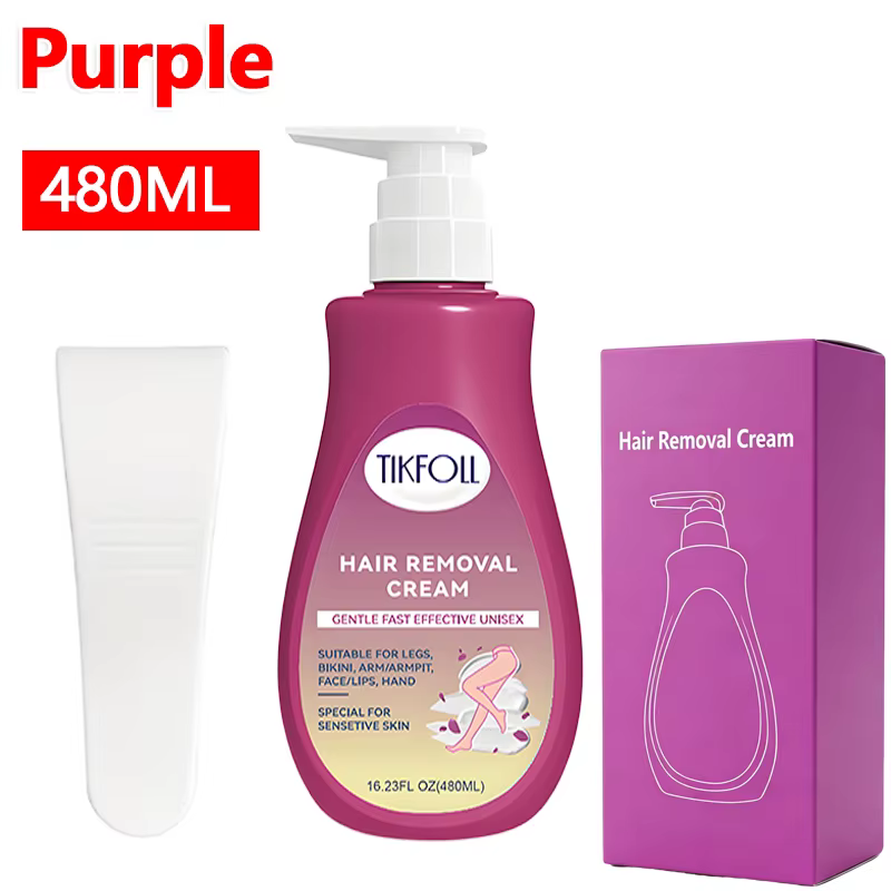 Crème dépilatoire 480ml à action rapide et douce pour hommes et femmes, zones intimes, poitrine, jam