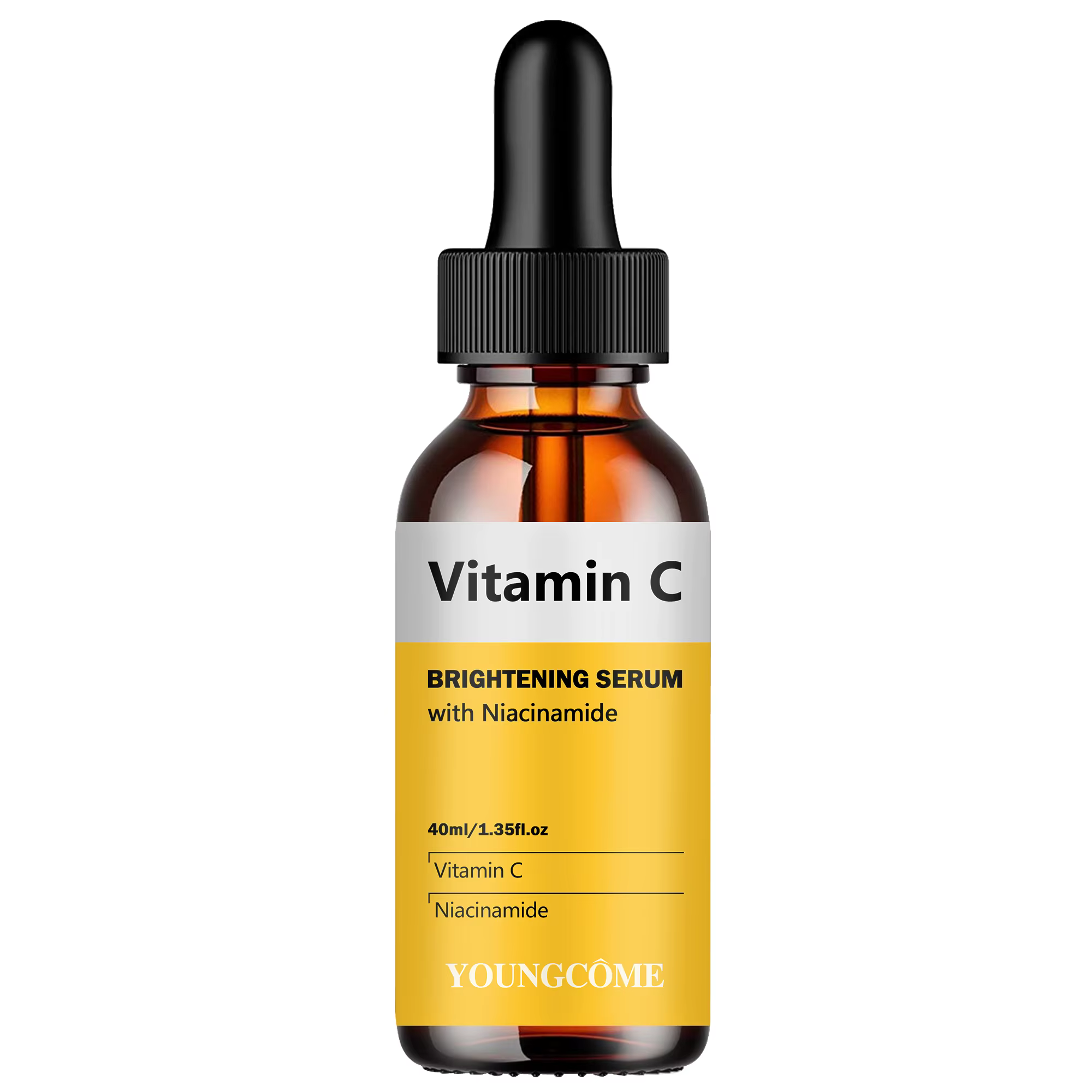 Sérum à la vitamine C avec acide hyaluronique, éclaircit le teint et booste l'éclat, soin hydratant 