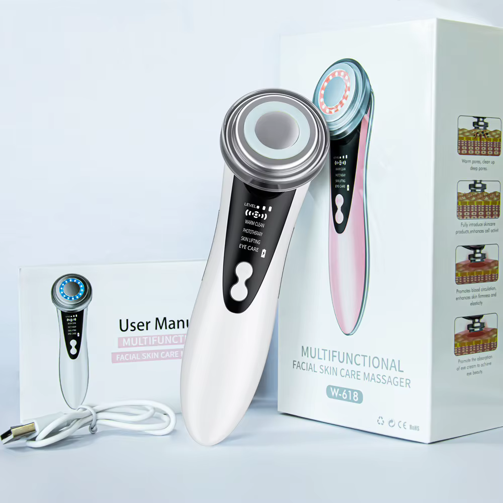 Masseur Facial galvanique 5 en 1, Machine de Lifting du visage, raffermissement de la peau, thérapie