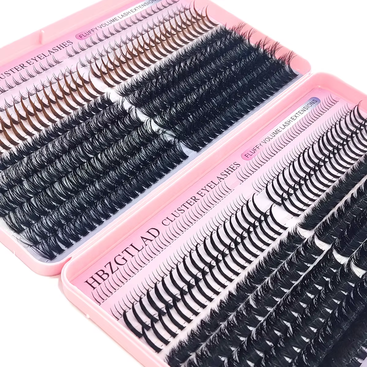 HBZGTLAD 60D/80D/100D/140D/160D grappes de cils avec cils inférieurs et pointus bricolage fée manga 
