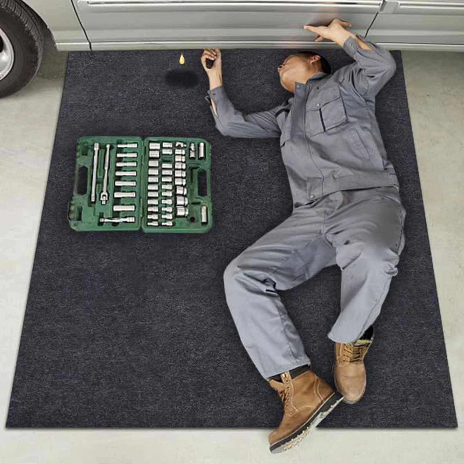 Tapis d'entretien de réparation de voiture, tampon d'huile absorbant, imperméable, lavable, feutre c