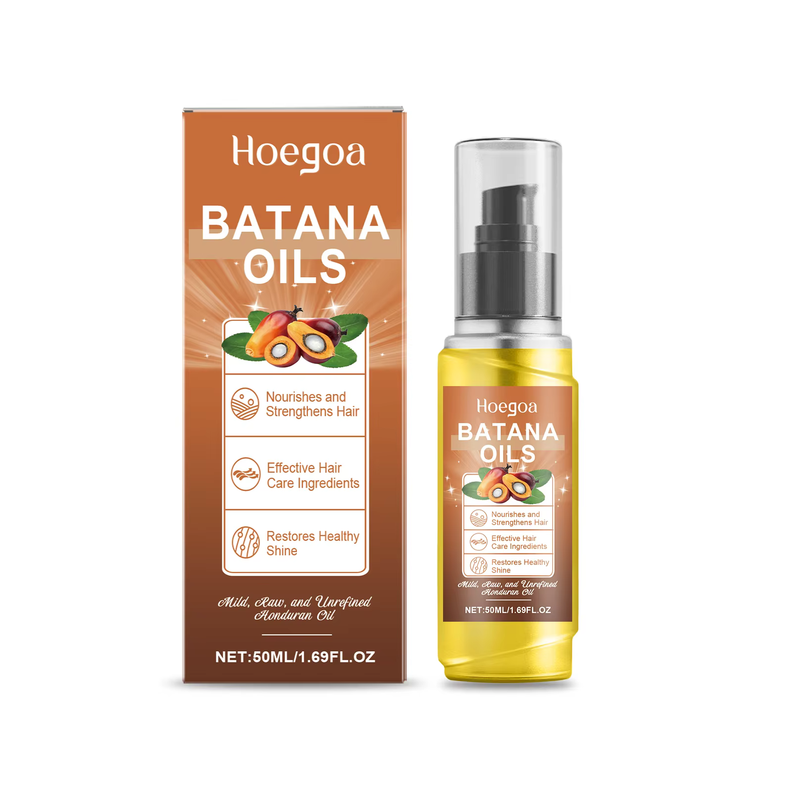 Huile de Batana Bio : Apaise le Cuir Chevelu, Nourrit et Renforce les Racines des Cheveux, Prévient 