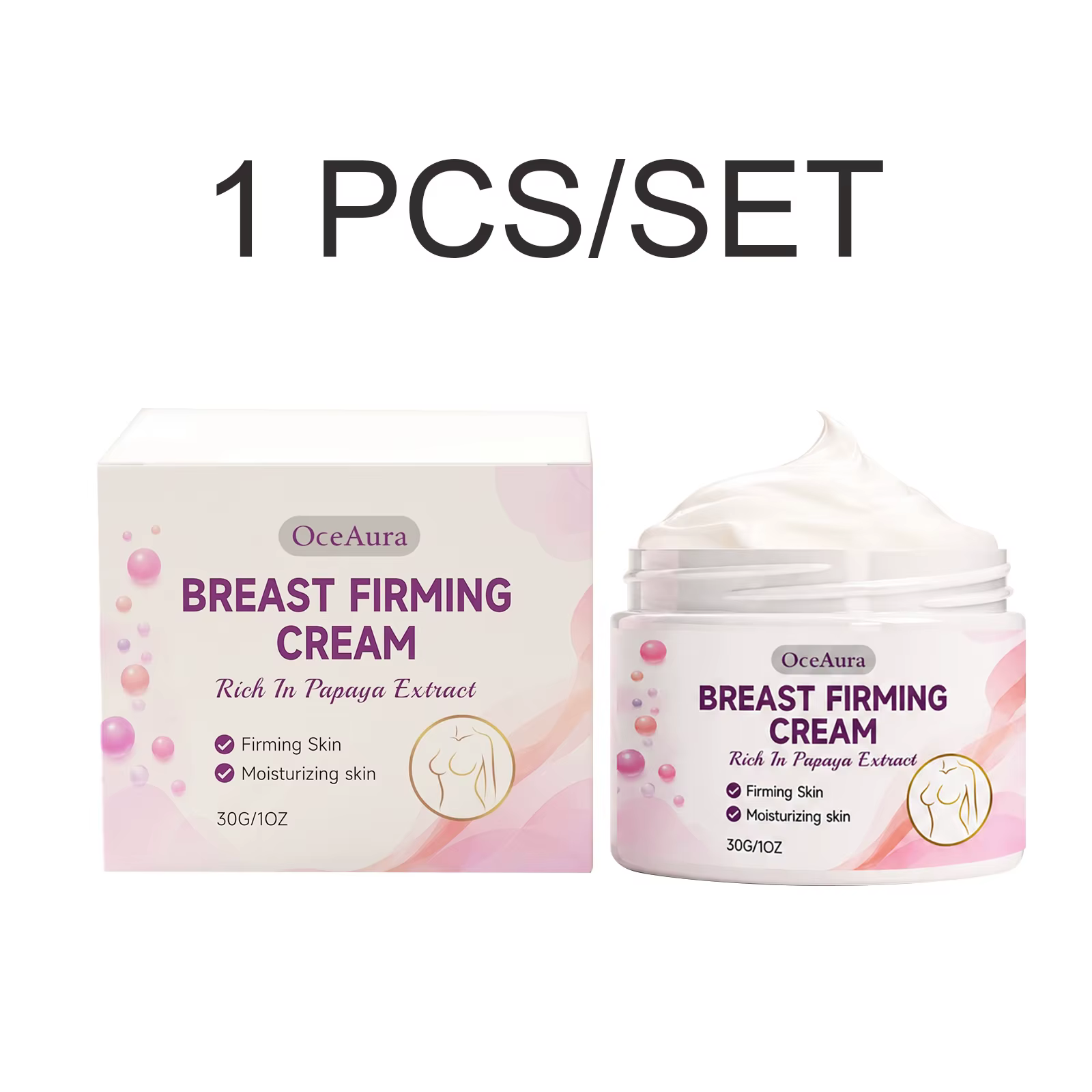 Crème de Soin des Seins pour Femmes, Raffermit la Peau, Formule Hydratante, Adoucit la Peau, Rafferm