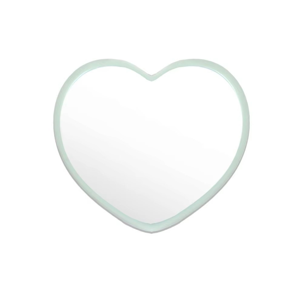 Miroir moderne simple face en forme de cœur, petit miroir à main haute définition, miroir de maquill
