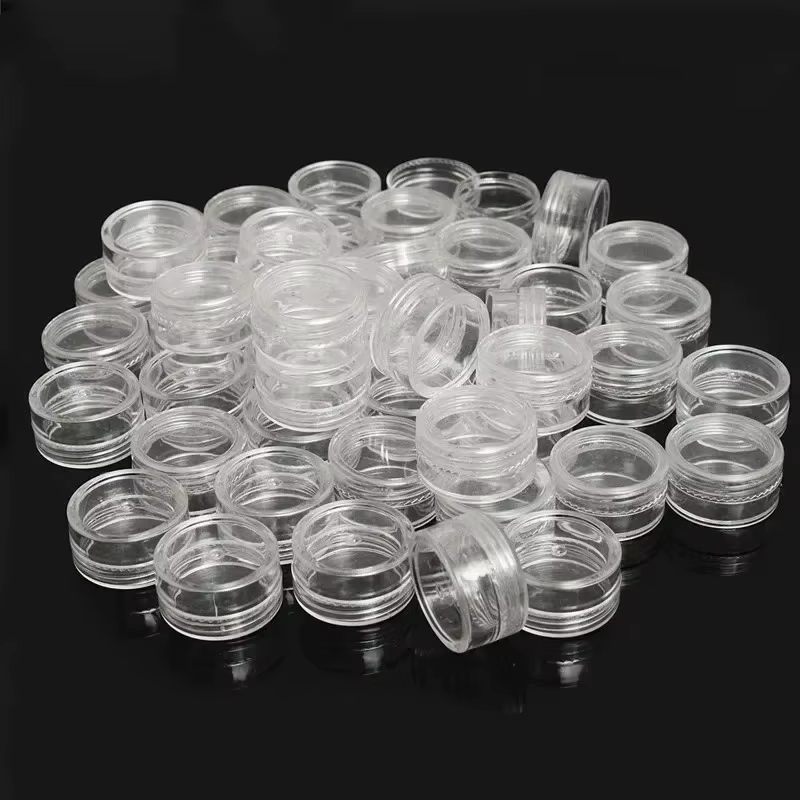 Pot à crème transparent de 2-5g, mini bouteilles cosmétiques, conteneurs transparents pour Nail Arts