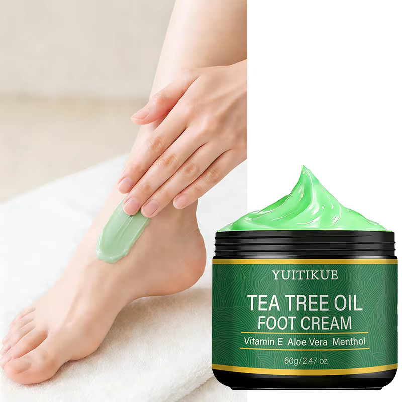 Crème pour les pieds à l'huile d'arbre à thé YUITIKUE - Formule douce au camélia, révèle l'éclat ori
