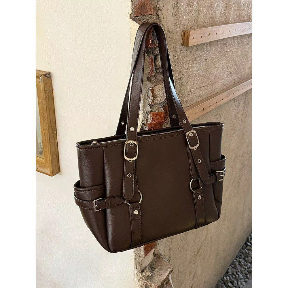 Sac à bandoulière utilitaire grande capacité pour femmes avec sangle réglable et poches latérales, s