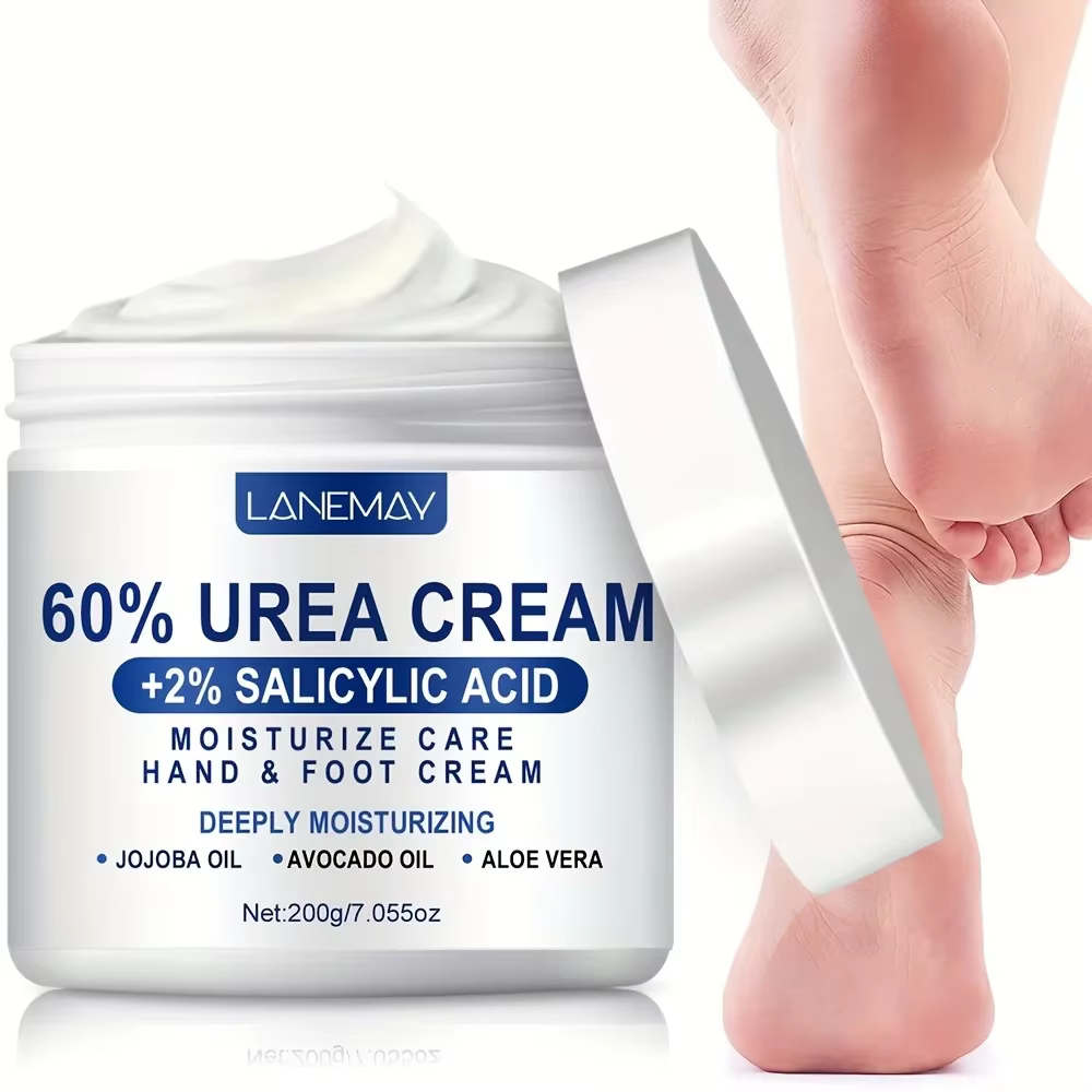 Crème d'urée 60 % pour les mains et les pieds, crème hydratante riche en acide salicylique et glycér
