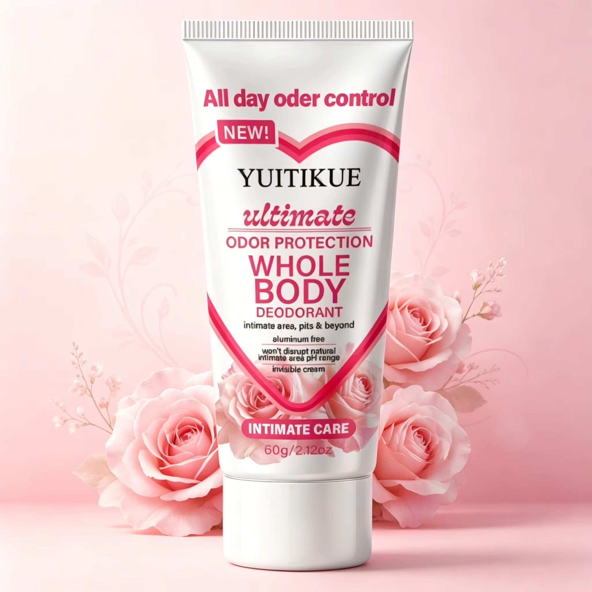 Crème déodorante corps entier sans aluminium 60g, pH équilibré, protection contre les odeurs des zon