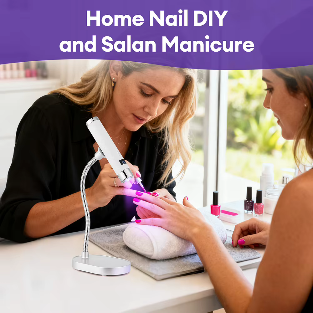 Sèche-ongles Portable UV, lampe à ongles en Gel Rechargeable avec tuyau Flexible, lumière de thérapi