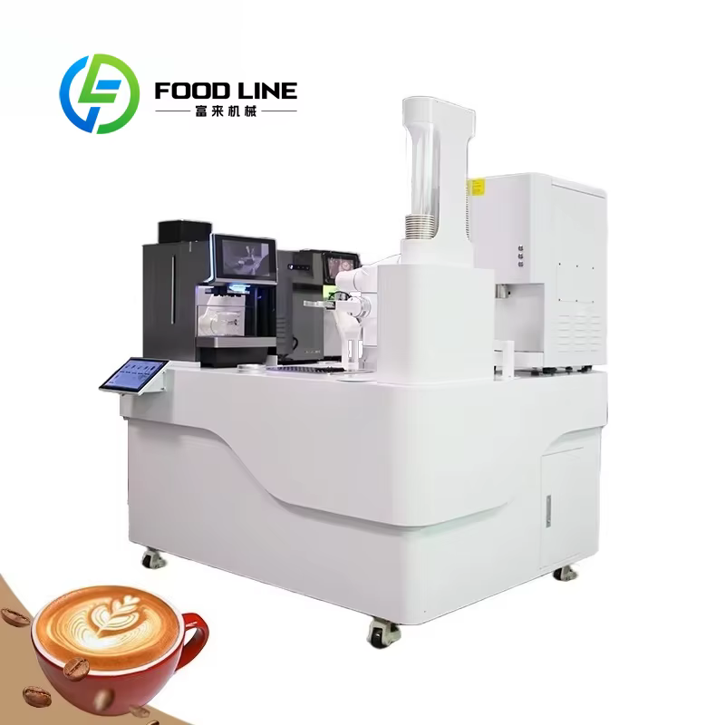 Machine à café robotisée automatique moderne et personnalisée avec fonction latte art pour les servi