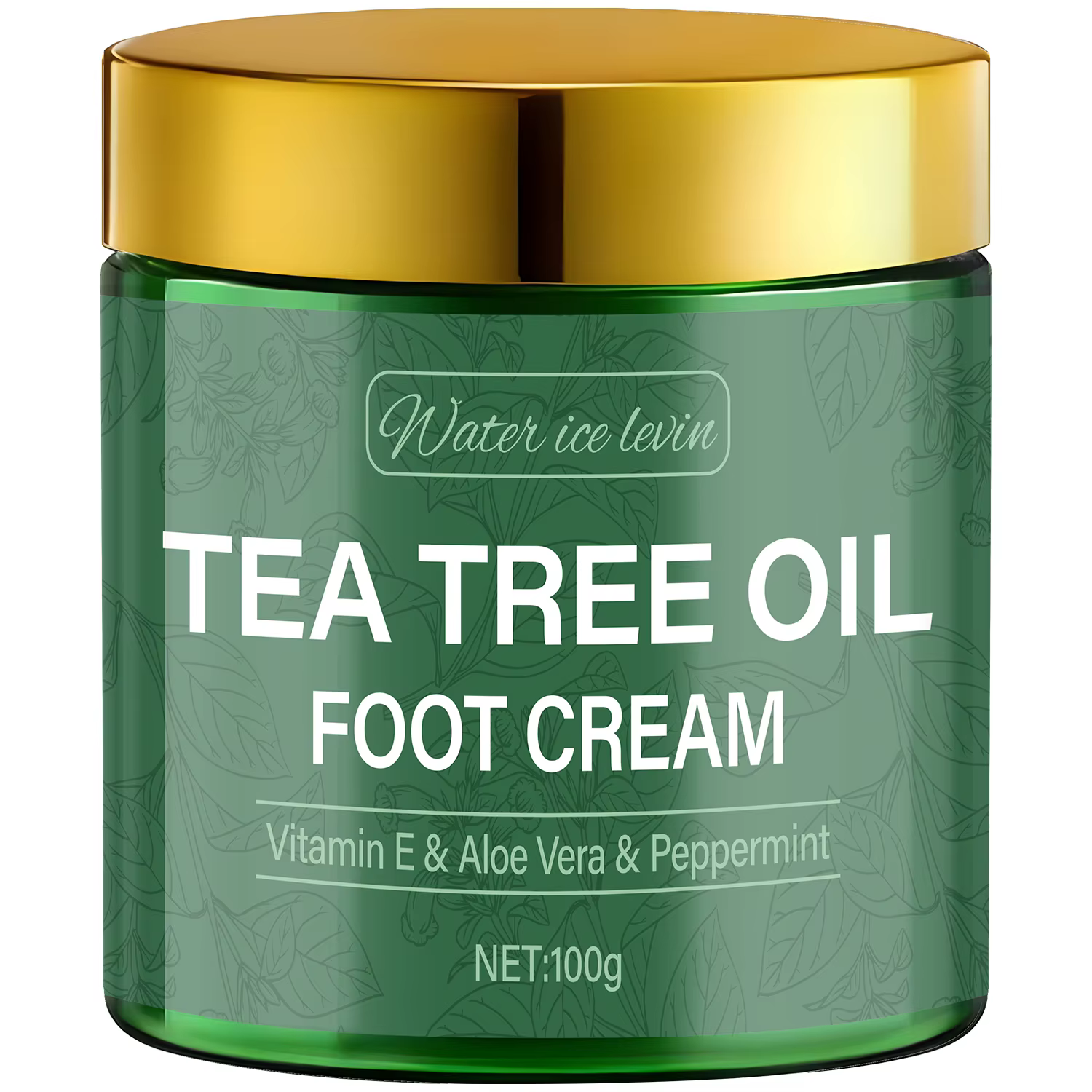 Crème pour les pieds à l'huile d'arbre à thé, infusée de vitamine E et d'aloe vera, texture légère, 