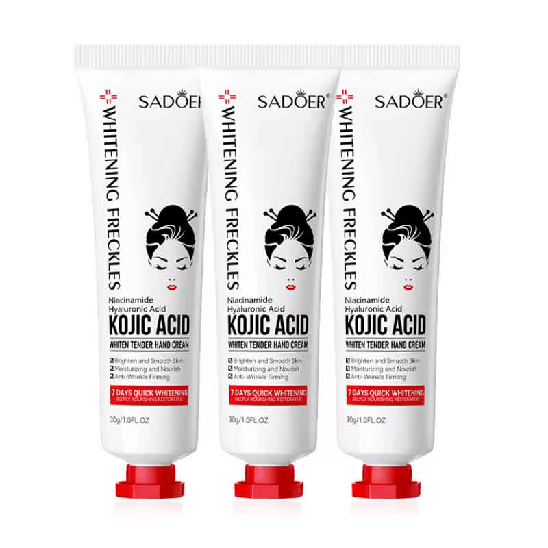 3/5 pièces SADOER acide kojique crème pour les mains hydratant nourrissant éclaircissant hydratant c