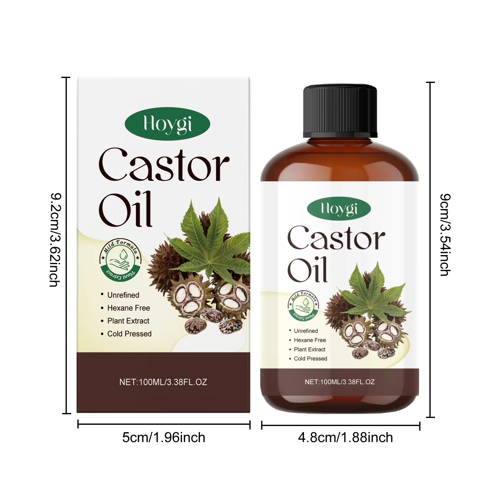 Sérum capillaire à l'huile de ricin biologique, alimentation en profondeur, réparation des racines d
