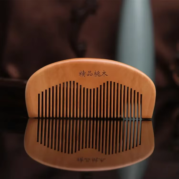 Peigne de massage en bois de bambou naturel pour hommes, brosses à cheveux antistatiques, outil de c