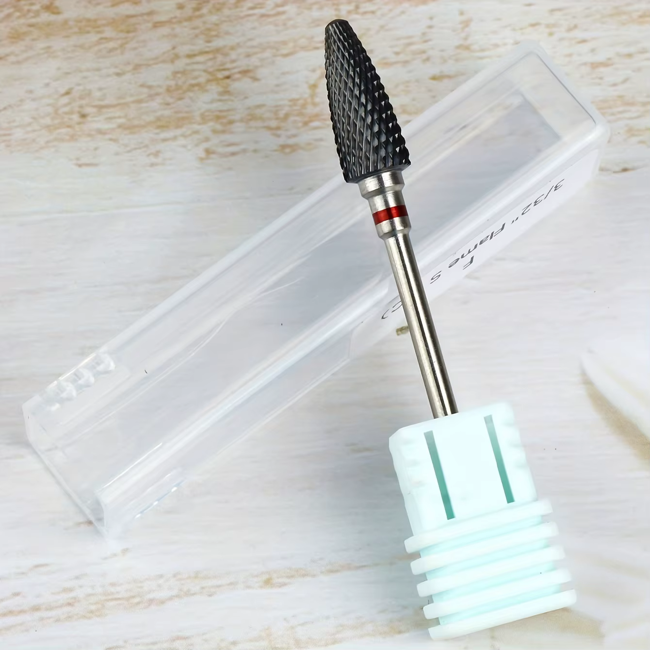 Forets à ongles en céramique noire, 3/32 pouces, sûr et professionnel, nettoyage des ongles, tête de