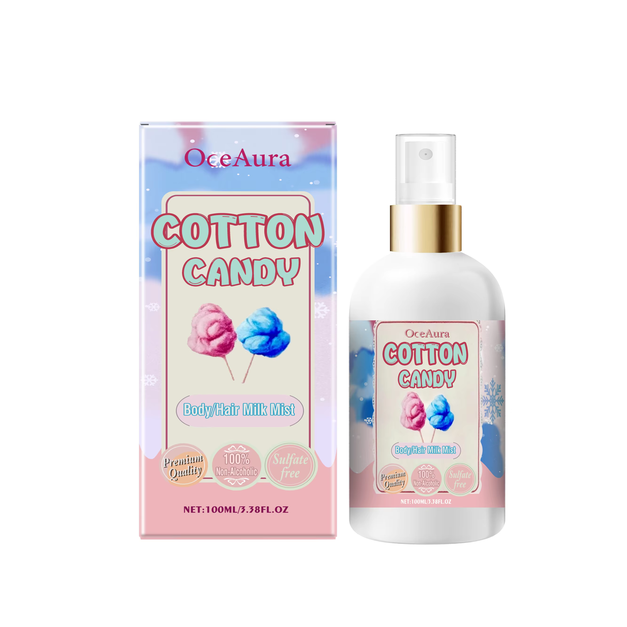 OceAura Brume Corporelle Hydratante Longue Durée à la Fraise, Éclaircissante et Lissante, Parfum Che