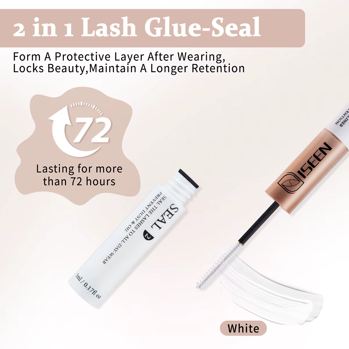 Colle pour cils individuels Bond and Seal 2 en 1, tenue super forte, extension de cils longue durée,
