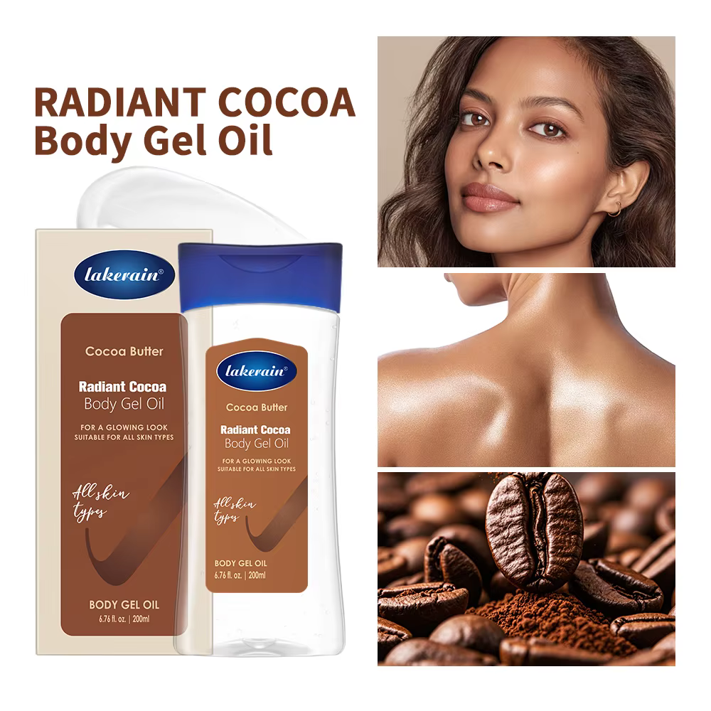 Huile Corporelle Éclat au Curcuma 200ml, Huile de Cacao, Oméga-3, Vitamines B3 et C, Hydratant Éclai