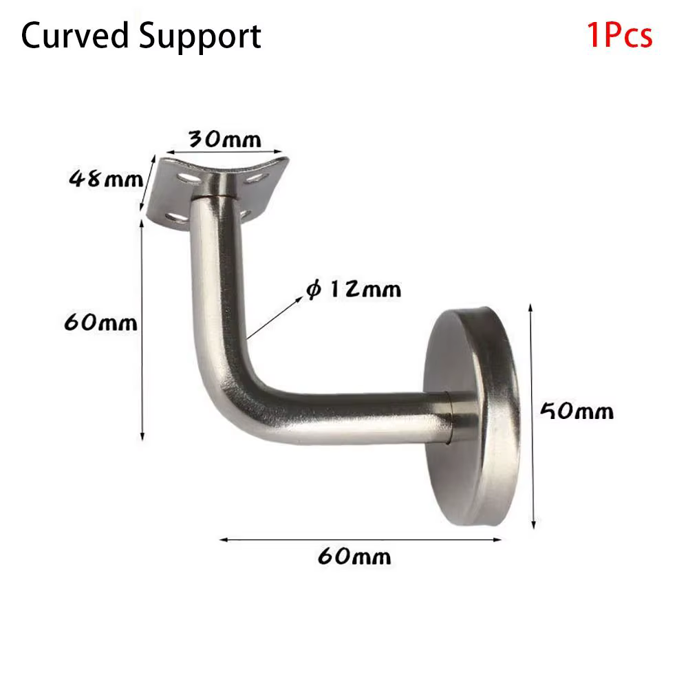 Support mural pour main courante en acier inoxydable, 60x60mm, support de main courante, garde-corps