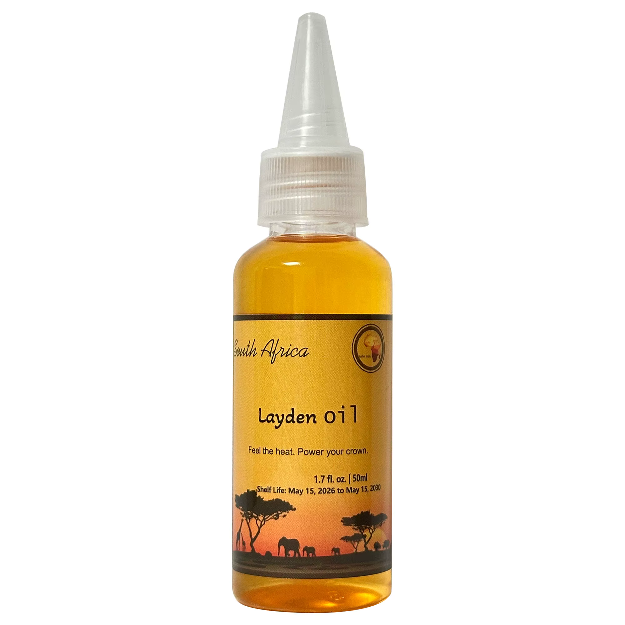 Huile nourrissante traditionnelle africaine artisanale Layden 50 ml renforcement du cuir chevelu et 