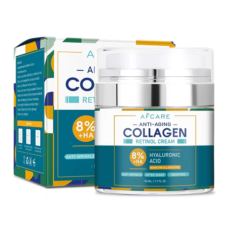 Hydratant visage à 8 % d'acide hyaluronique et de collagène – Crème de jour hydratante en profondeur