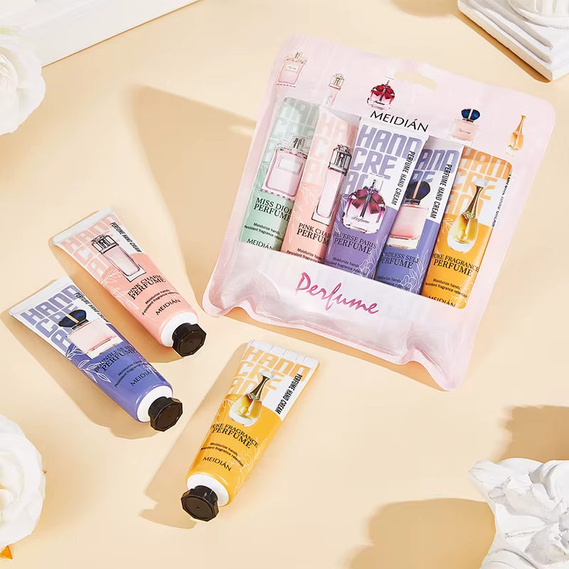 Meidian Fruit Fragrance Hand Cream Pack de 5 en boîte, ensemble de crèmes pour les mains hydratantes