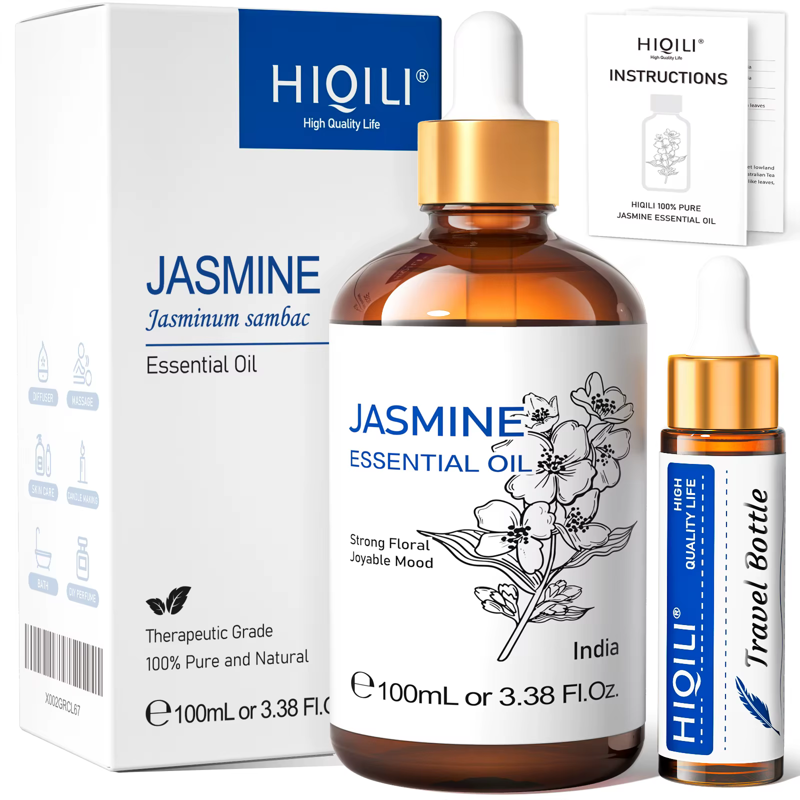 HIQILI huile essentielle de vanille 100ML pour diffuseur fabrication de bougies encens doux Orange l
