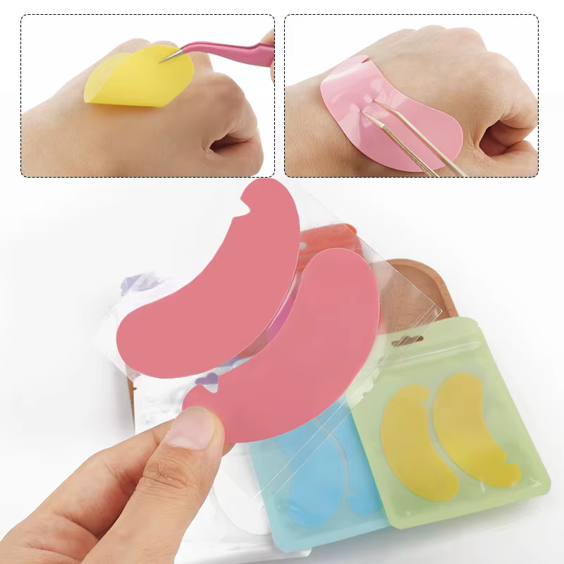 Coussinets de cils réutilisables en Silicone, 1 paire, patchs d'extension de cils, conception en for