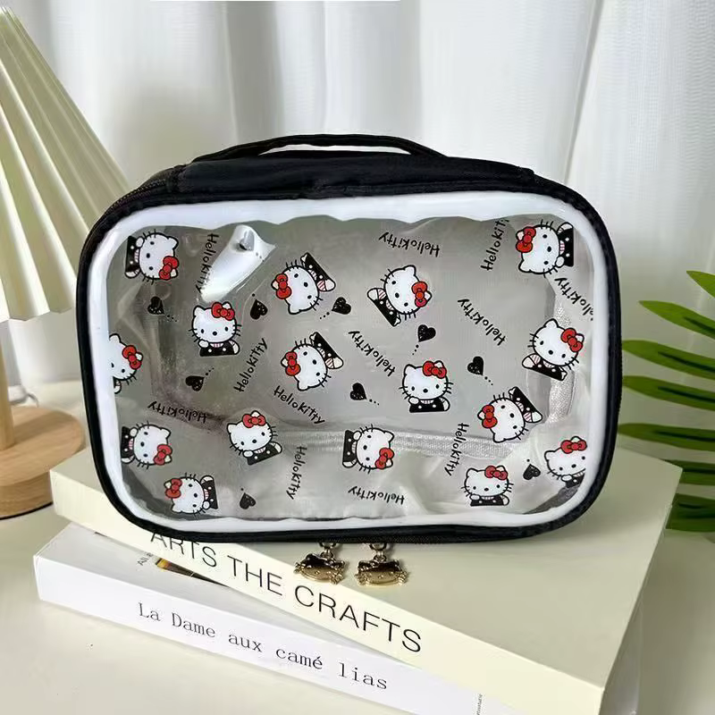 Sac à main pour femme Hello Kitty, accessoire de dessin animé, sac de rangement pour cosmétiques, ma