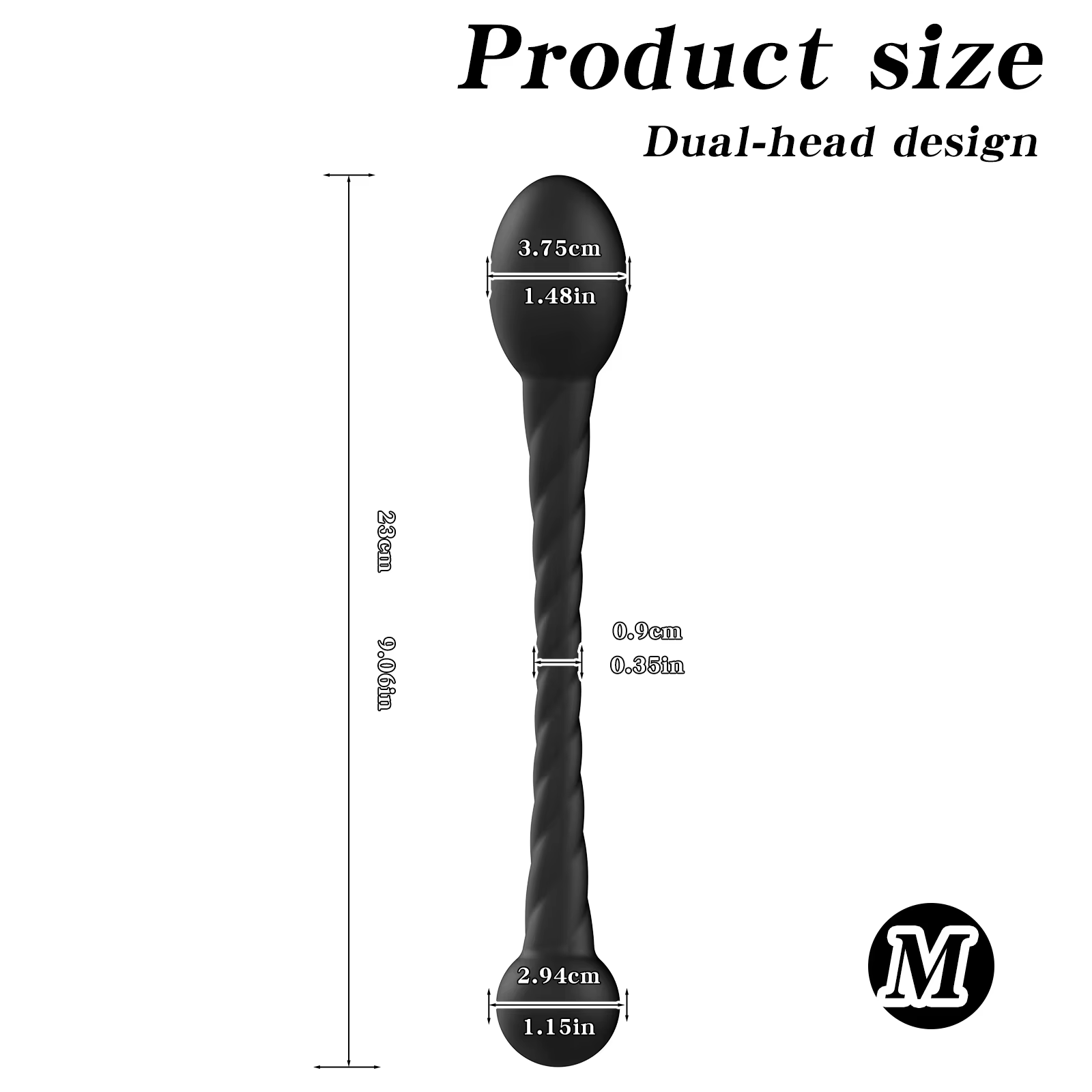 Masseur de beauté manuel pour femmes, tête ronde noire, appareil de massage de beauté, soins de la p