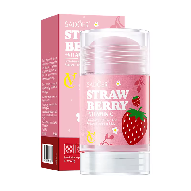 Stick hydratant pour les mains et les pieds à la fraise VC, essentiel pour l'automne et l'hiver, att