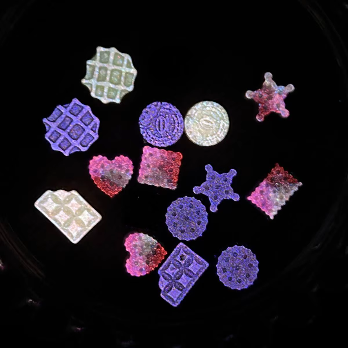 Breloques pour ongles en résine, mélange aléatoire de biscuits au chocolat simulés 3D, mignons biscu