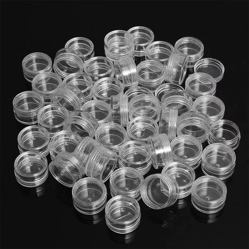 Mini pots cosmétiques transparents 5g pour échantillons de crème, contenants pour nail art, petits p