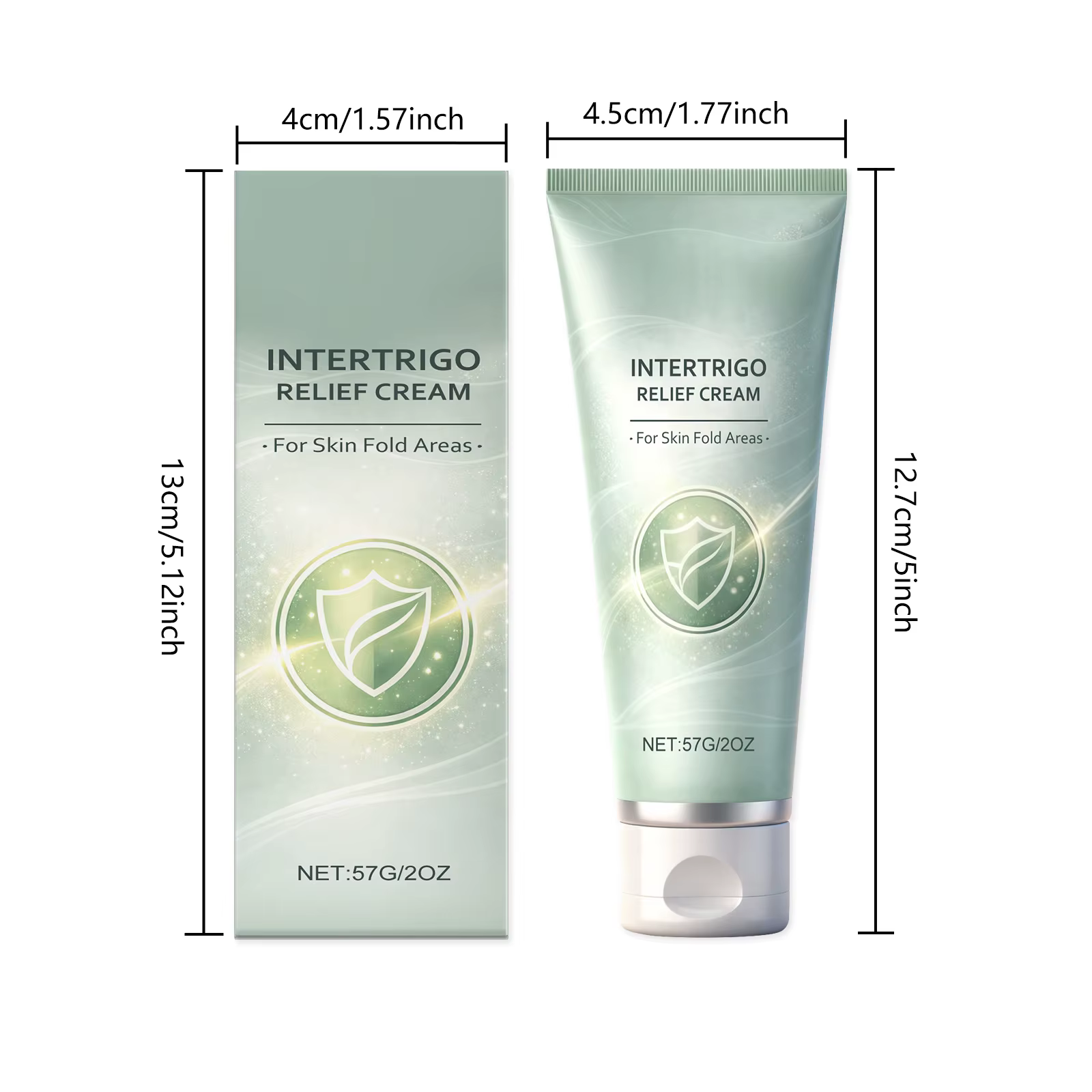 Crème Apaisante Intertrigo pour les Rougeurs Corporelles et les Zones Pliées – Légère, Respirante, H