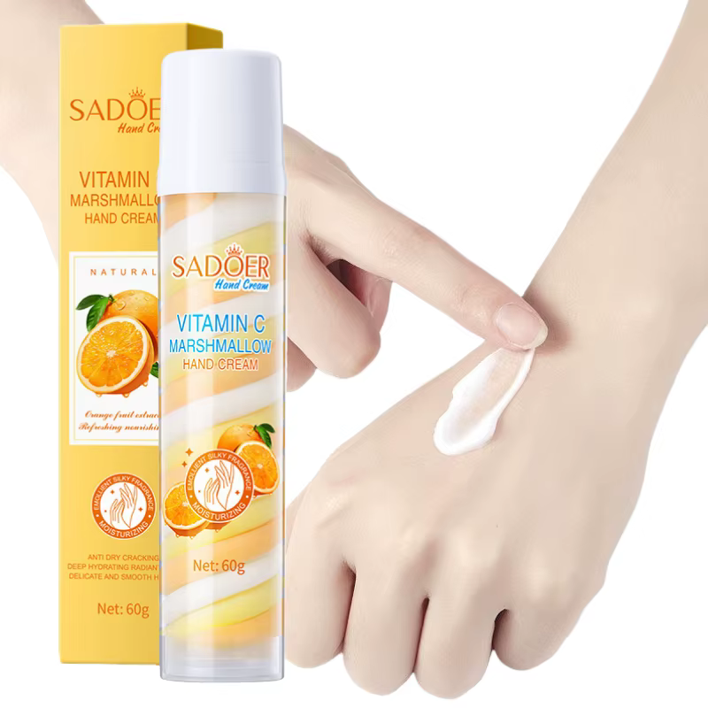 Crème pour les mains à la vitamine C 60g, hydrate les peaux sèches, rafraîchissante et non grasse