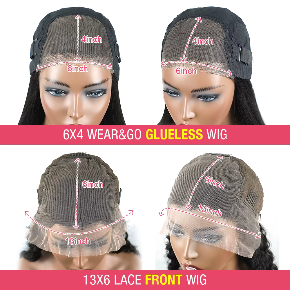 Perruque Bob Lace Front Wig sans colle, Wear and Go, Cheveux humains, Prête à porter, Sophia Straigh